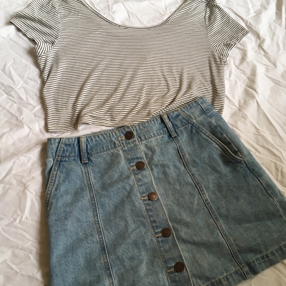American Eagle Outfitters Stripe Crop top